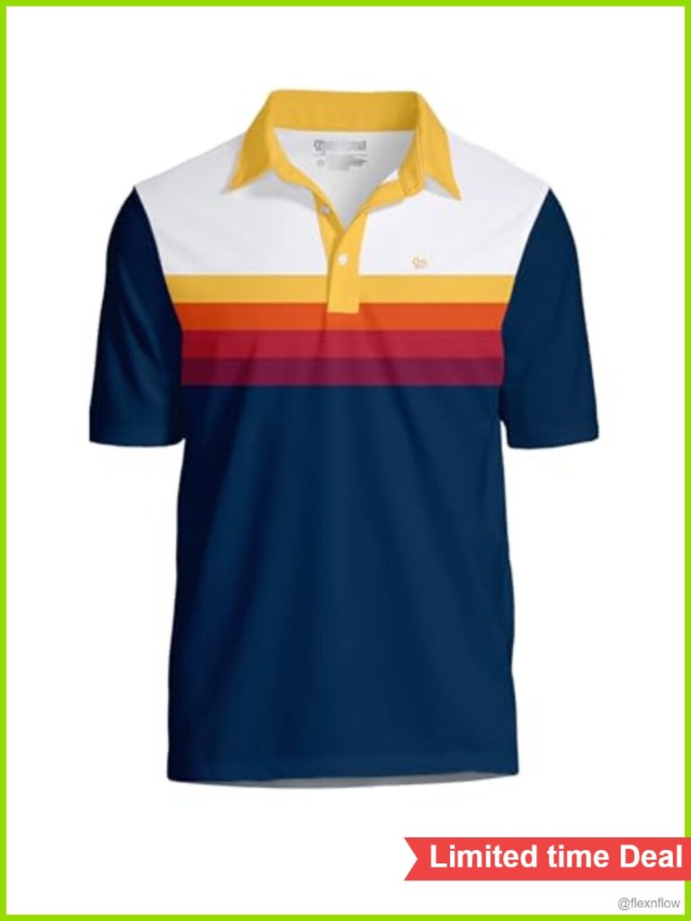 Men's Golf Polo Performance Shirt 4-Way Stretch Moisture Wicking Athletic Fit